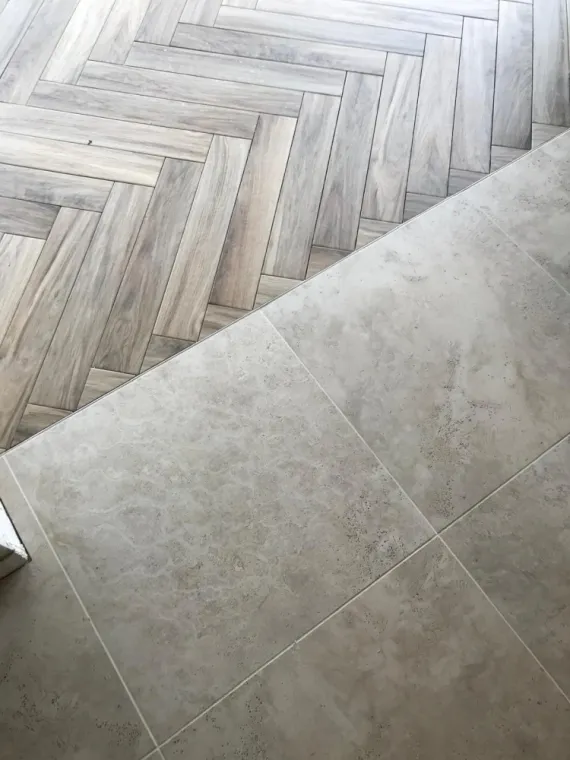 Raccord entre différentes sortes de carrelage, secteur d'Haubourdin, FLOOR 