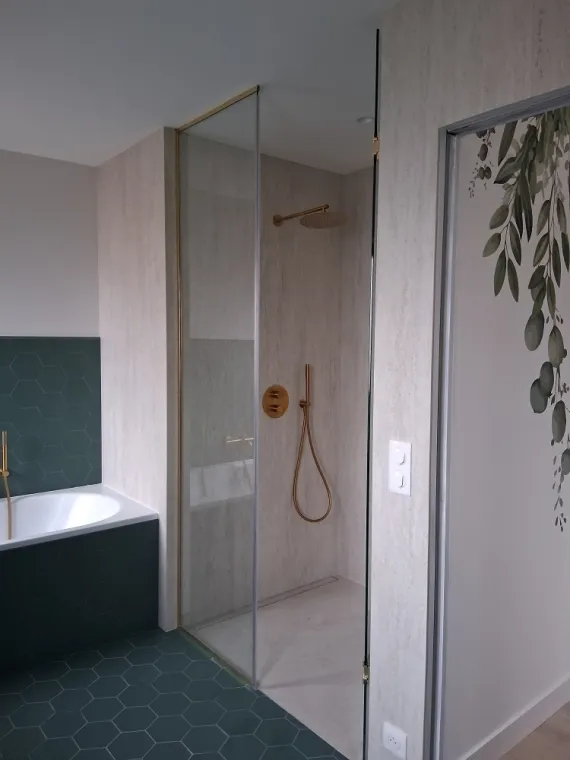 Pose de plusieurs formats de carrelage dans une habitation, Mérignies, FLOOR